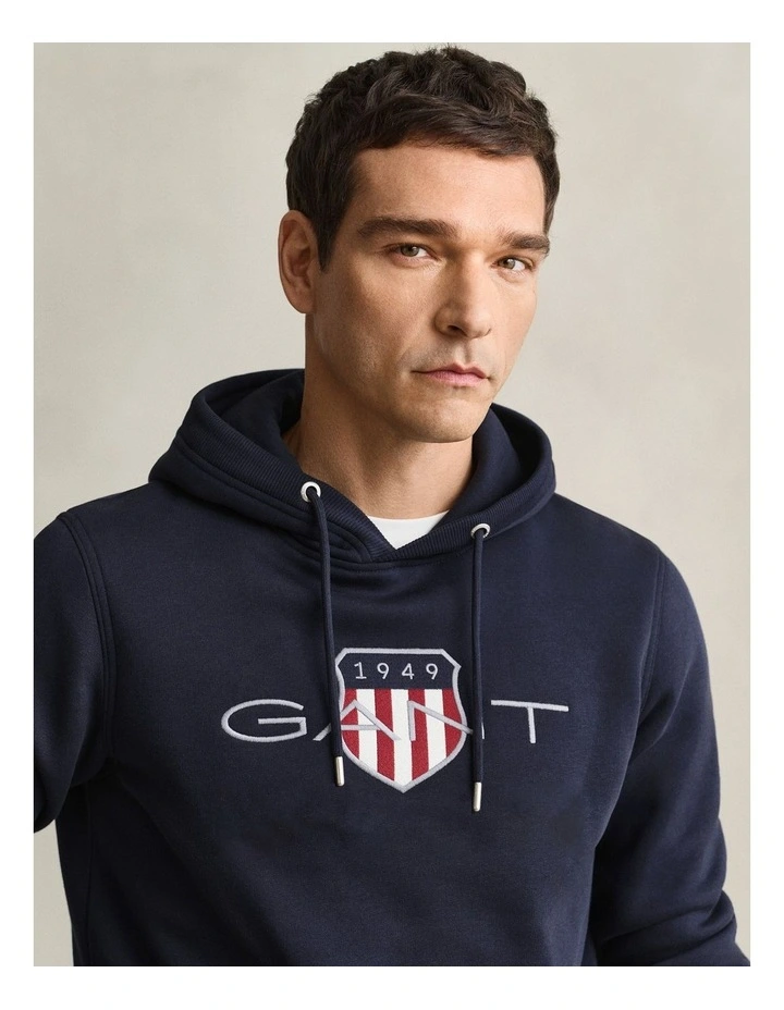 Shield Hoodie in Evening Blue image 3