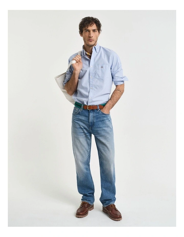 Regular Fit Oxford Shirt in Light Blue image 1