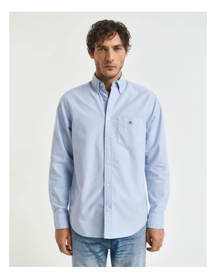Regular Fit Oxford Shirt in Light Blue image 3