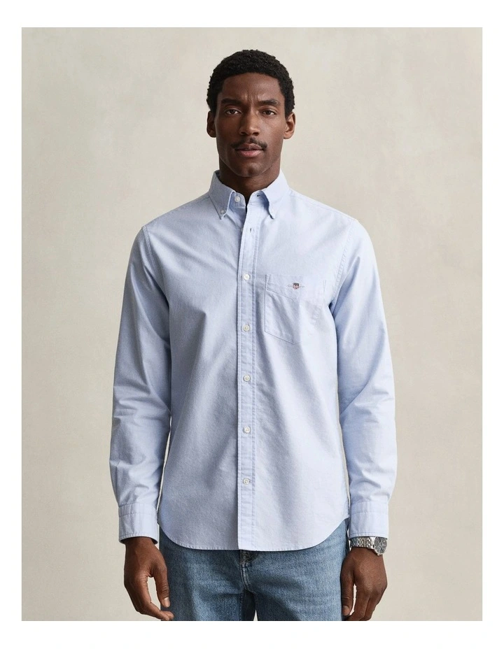 Regular Fit Oxford Shirt in Light Blue image 5