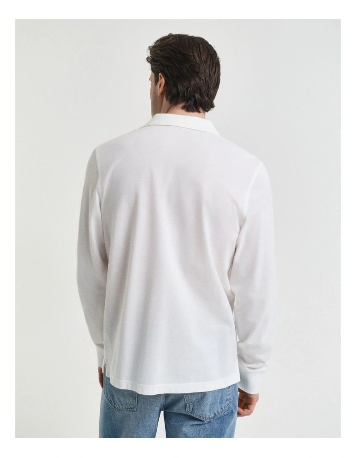 Shield Pique Rugger in White image 2