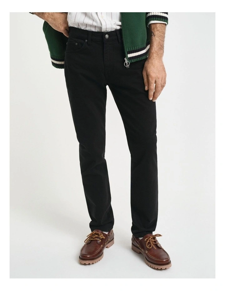 Slim Fit Desert Jeans in Black image 1