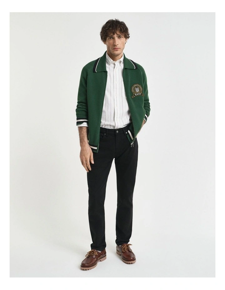 Slim Fit Desert Jeans in Black image 4