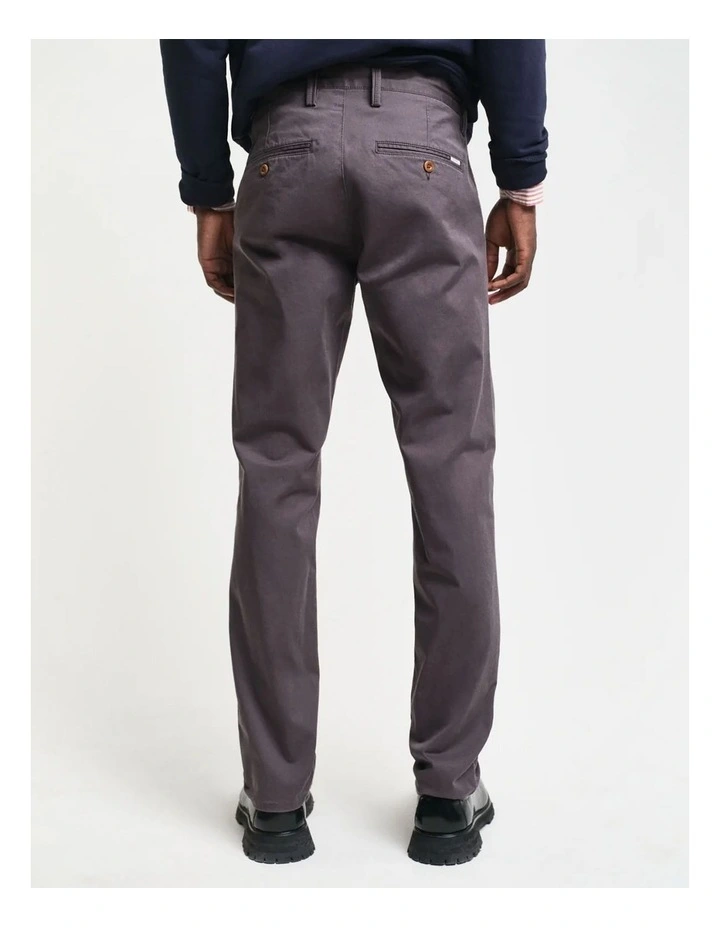 Slim Fit Twill Chinos in Antracite image 2