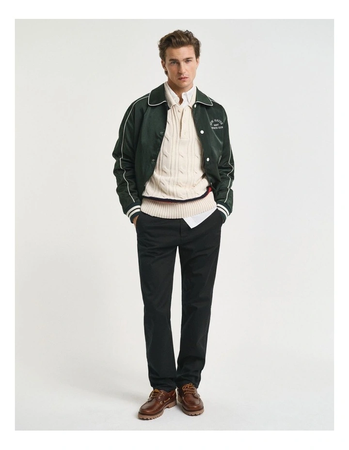 Twill Chinos in Black image 4