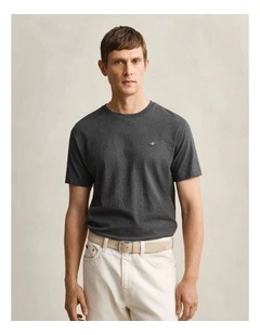 Regular Fit Shield T-shirt in Antracit Melange