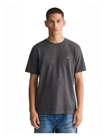 Regular Fit Shield T-shirt in Antracit Melange