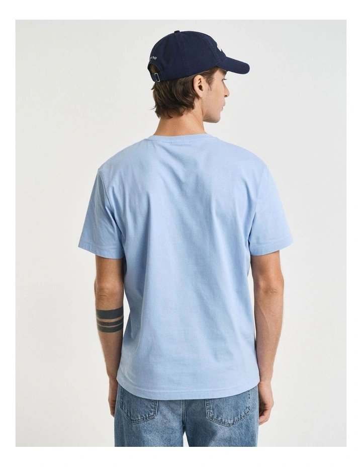 Shield T-shirt in Capri Blue image 2