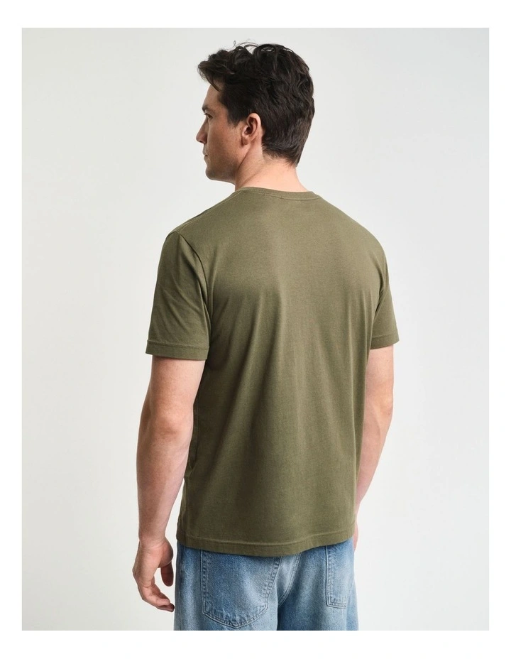 Shield T-shirt in Juniper Green image 2