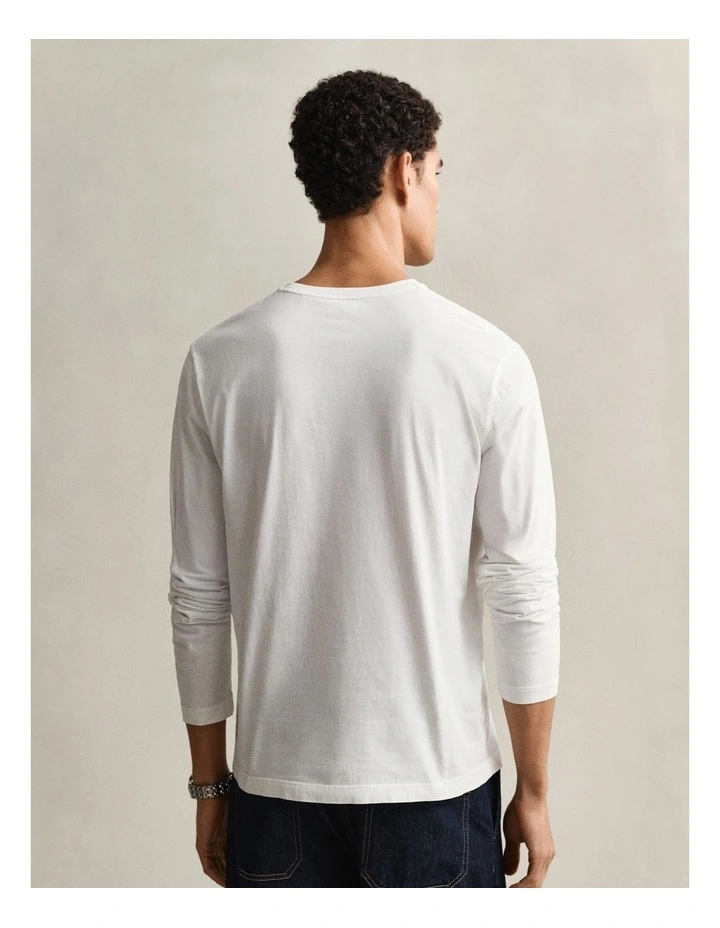 Shield Long Sleeve T-Shirt in Eggshell image 2
