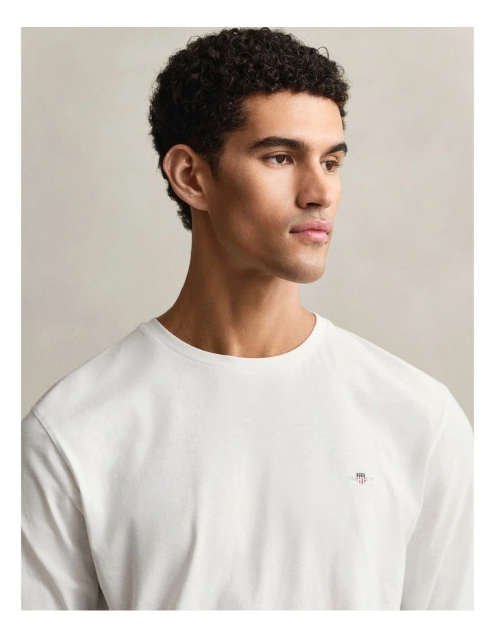 Shield Long Sleeve T-Shirt in Eggshell image 4
