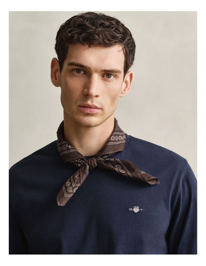 Shield Long Sleeve T-Shirt in Evening Blue image 3