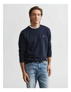 Shield Crew Neck Sweatshirt in Evening Blue
