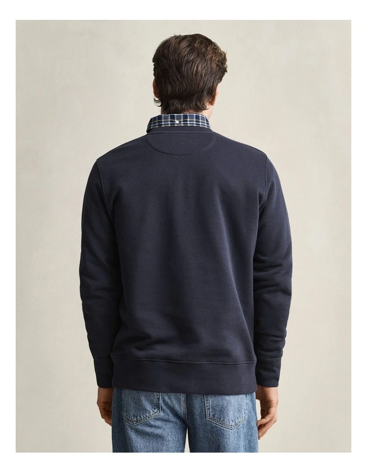 Shield Crew Neck Sweatshirt in Evening Blue image 2