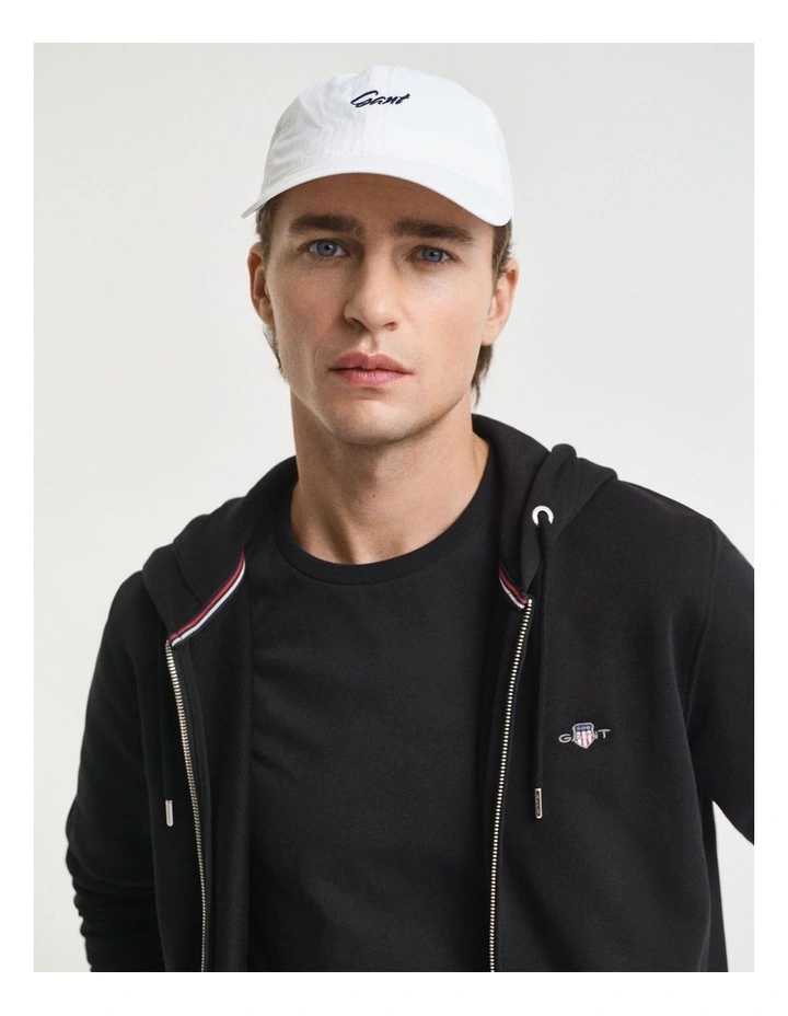 Shield Zip Hoodie in Black image 3