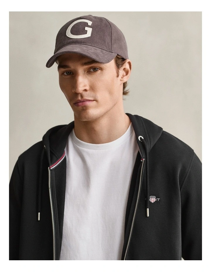 Shield Zip Hoodie in Black image 3