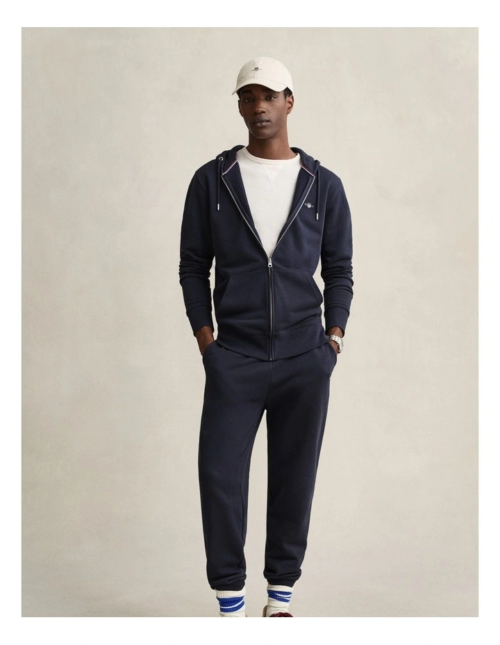 Shield Zip Hoodie in Evening Blue image 3