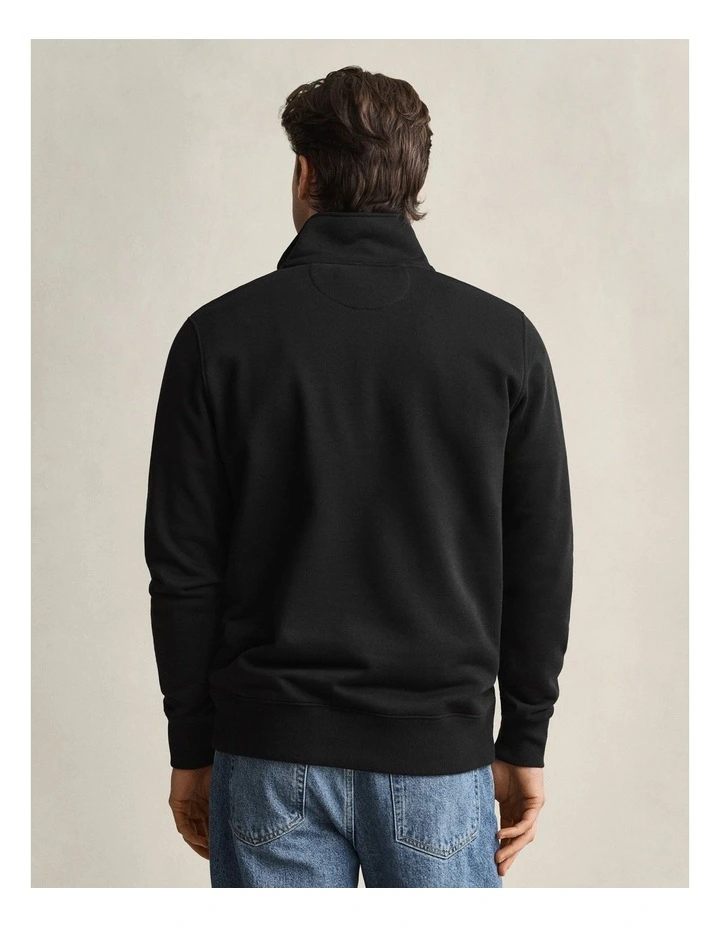 Shield Half Zip Sweater in Black image 2