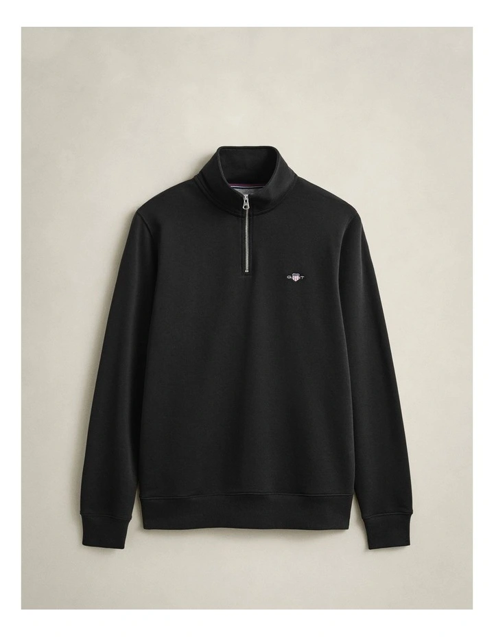 Shield Half Zip Sweater in Black image 5
