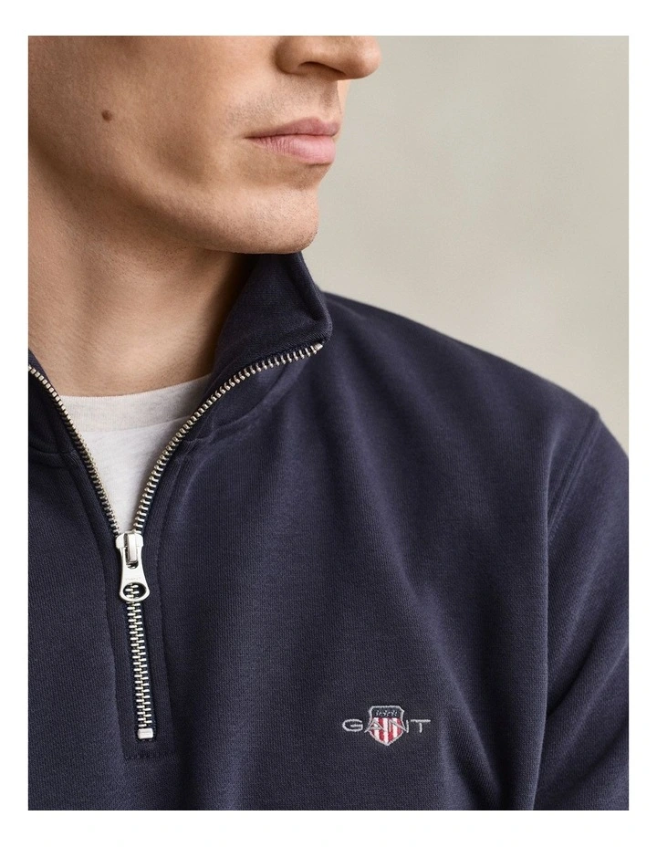 Shield Half-Zip Sweatshirt in Evening Blue image 3