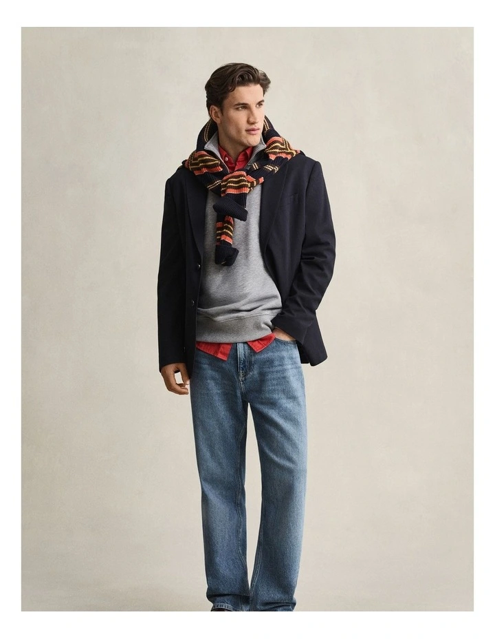 Shield Half Zip Sweater in Grey Melange image 3