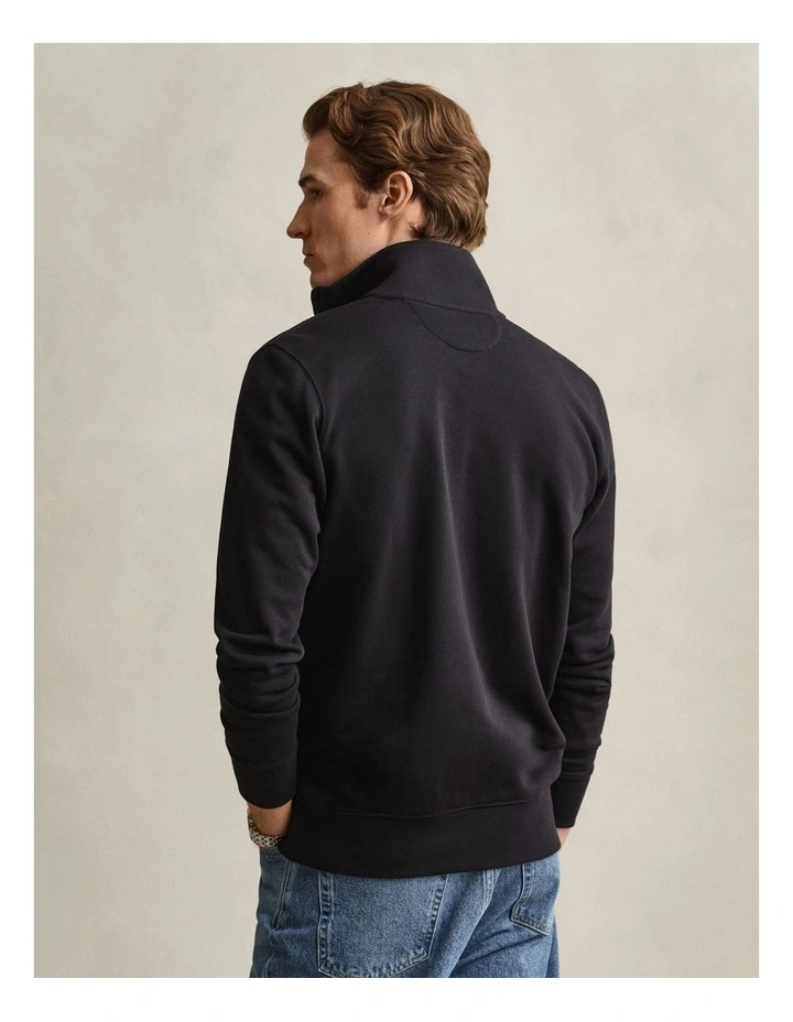 Shield Zip Sweatshirt in Black image 2