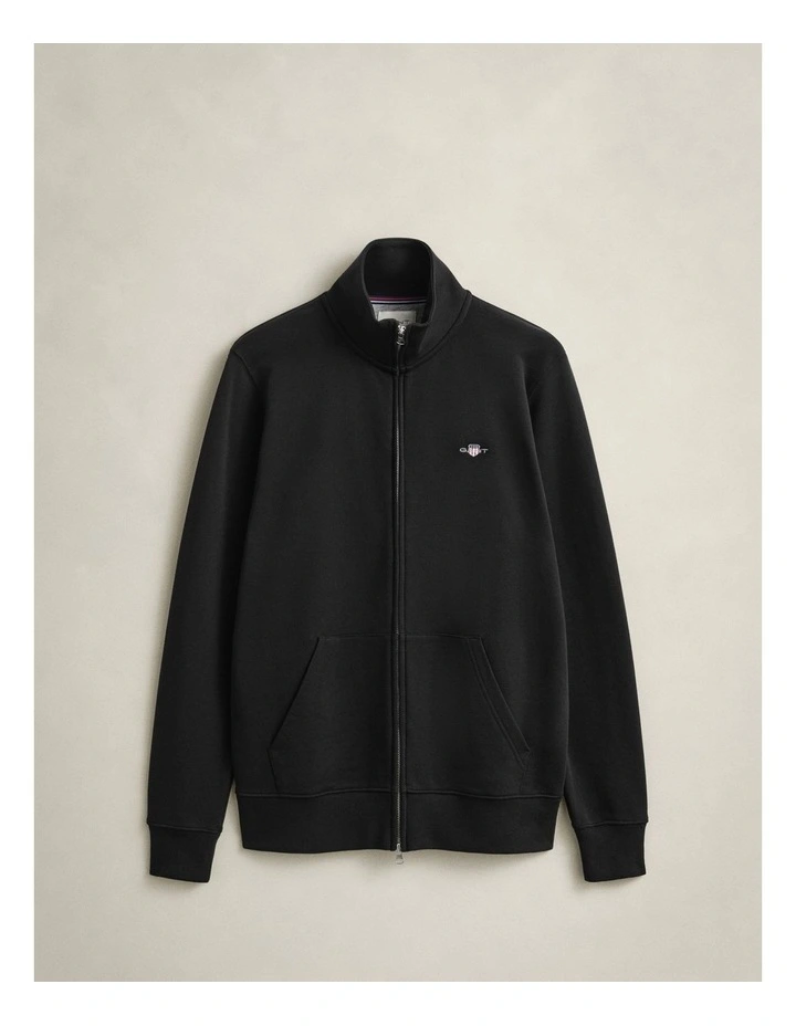 Shield Zip Sweatshirt in Black image 5