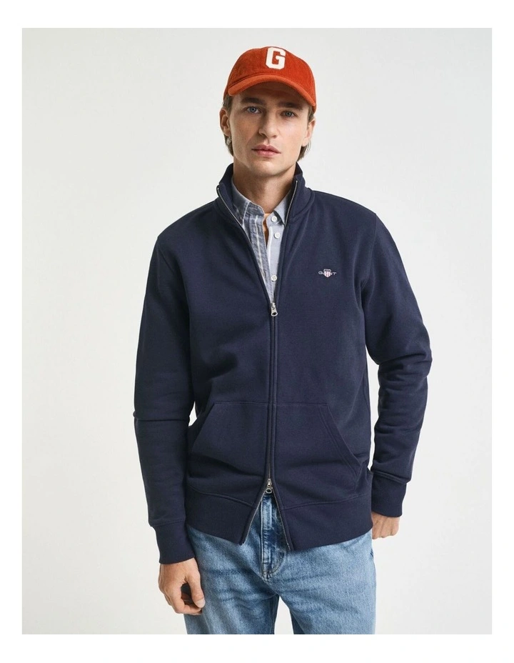 Shield Zip Sweatshirt in Evening Blue image 1