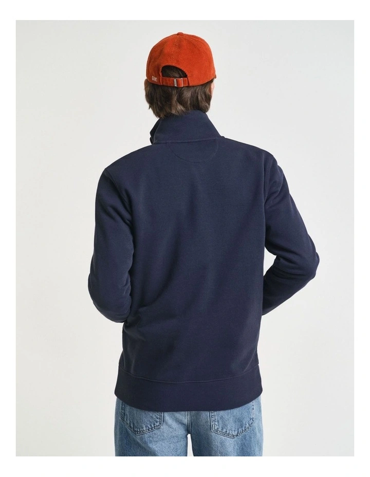 Shield Zip Sweatshirt in Evening Blue image 2