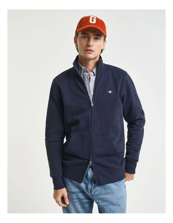 Shield Zip Sweatshirt in Evening Blue image 4