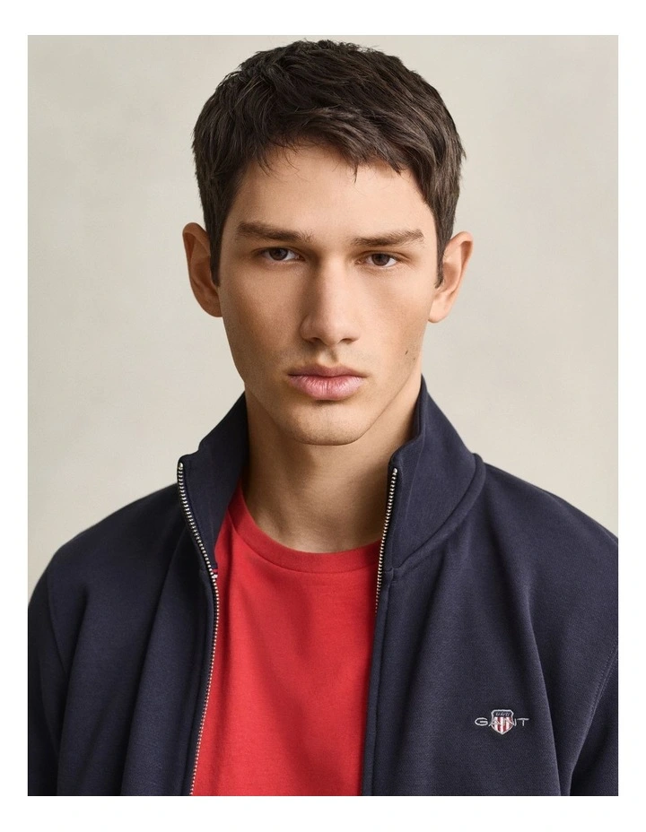 Shield Zip Sweatshirt in Evening Blue image 4