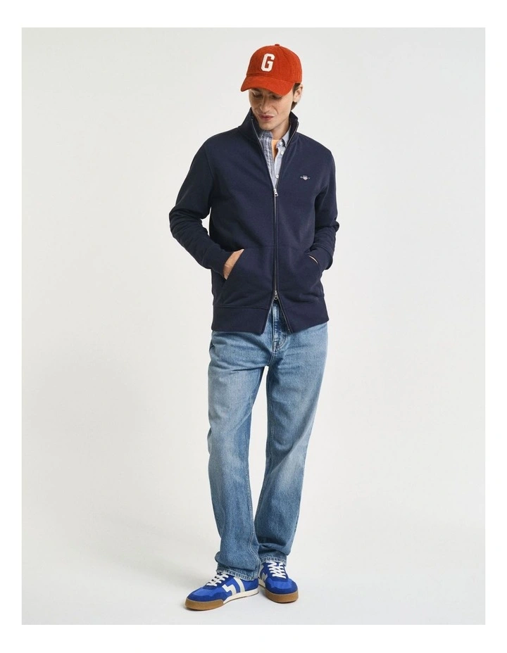 Shield Zip Sweatshirt in Evening Blue image 5