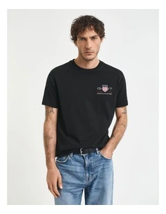 Embroidered Archive Shield T-Shirt in Black