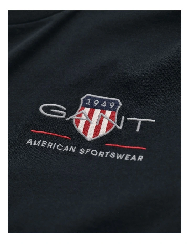 Embroidered Archive Shield T-Shirt in Black image 5