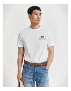 Embroidered Archive Shield T-Shirt in White