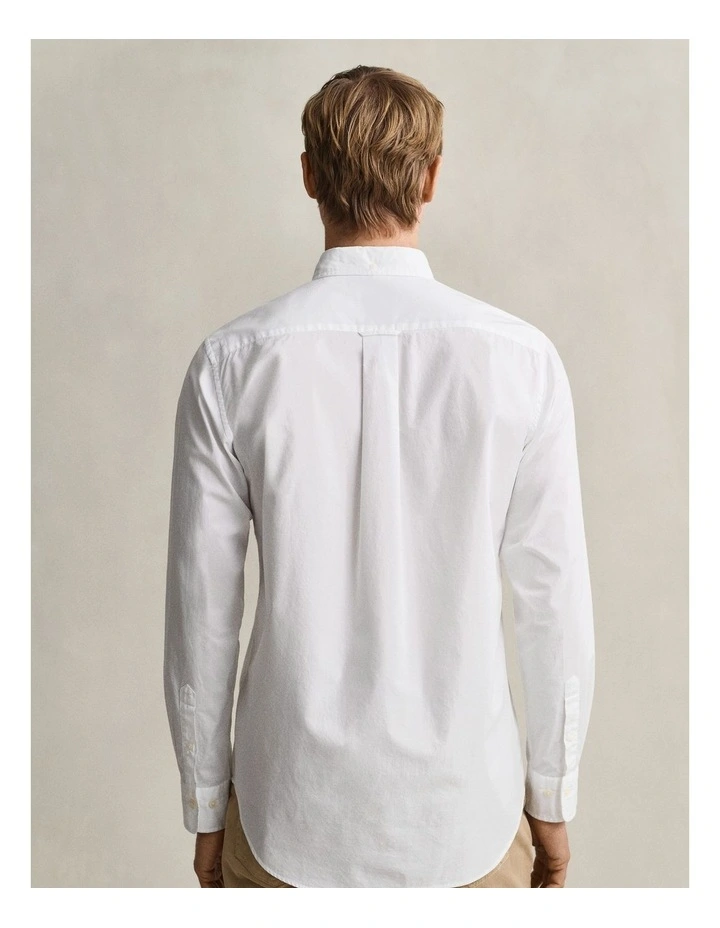 Regular Fit Poplin Shirt in White image 2