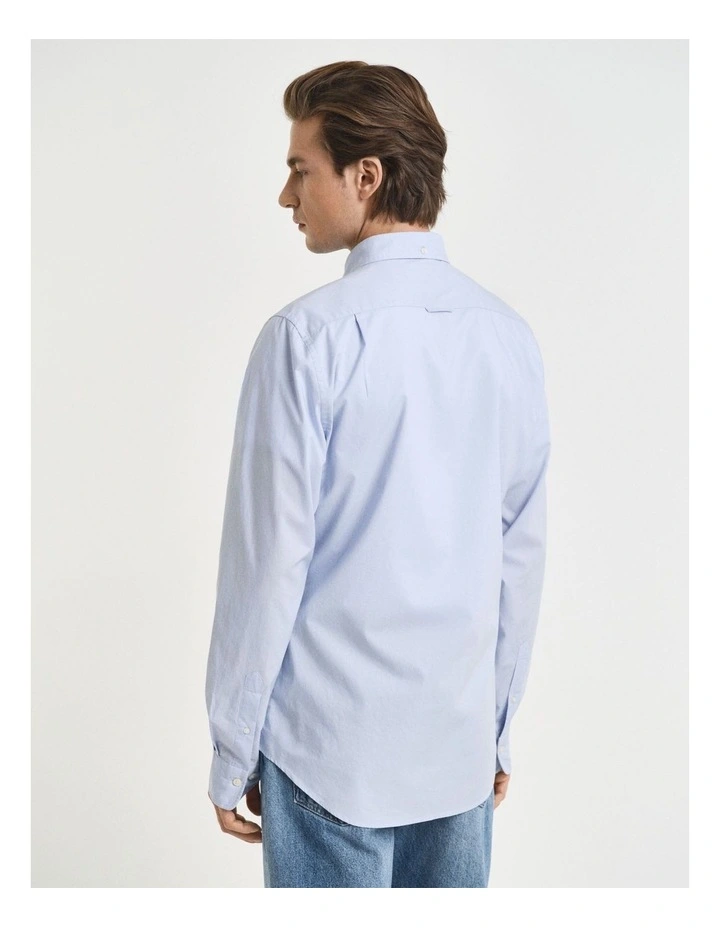 Slim Fit Poplin Shirt in Light Blue image 2