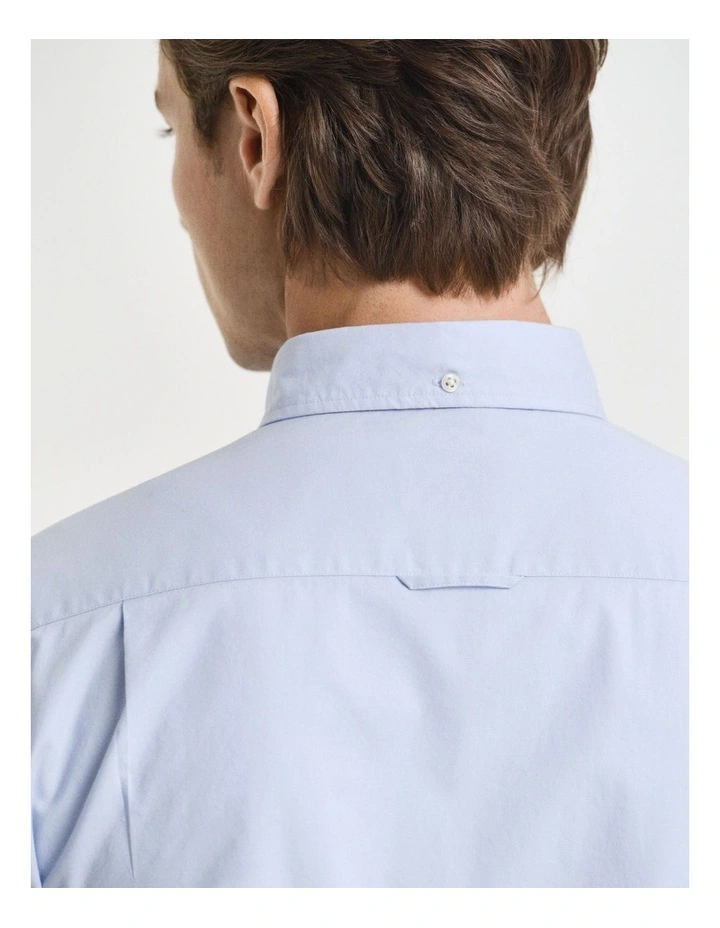 Slim Fit Poplin Shirt in Light Blue image 4