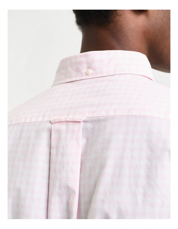 Regular Fit Gingham Poplin Shirt in Light Pink image 4