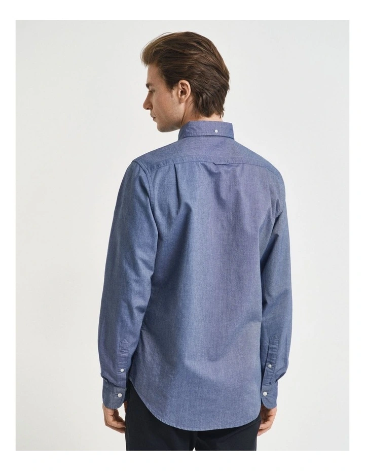 Slim Fit Oxford Shirt in Persian Blue image 2