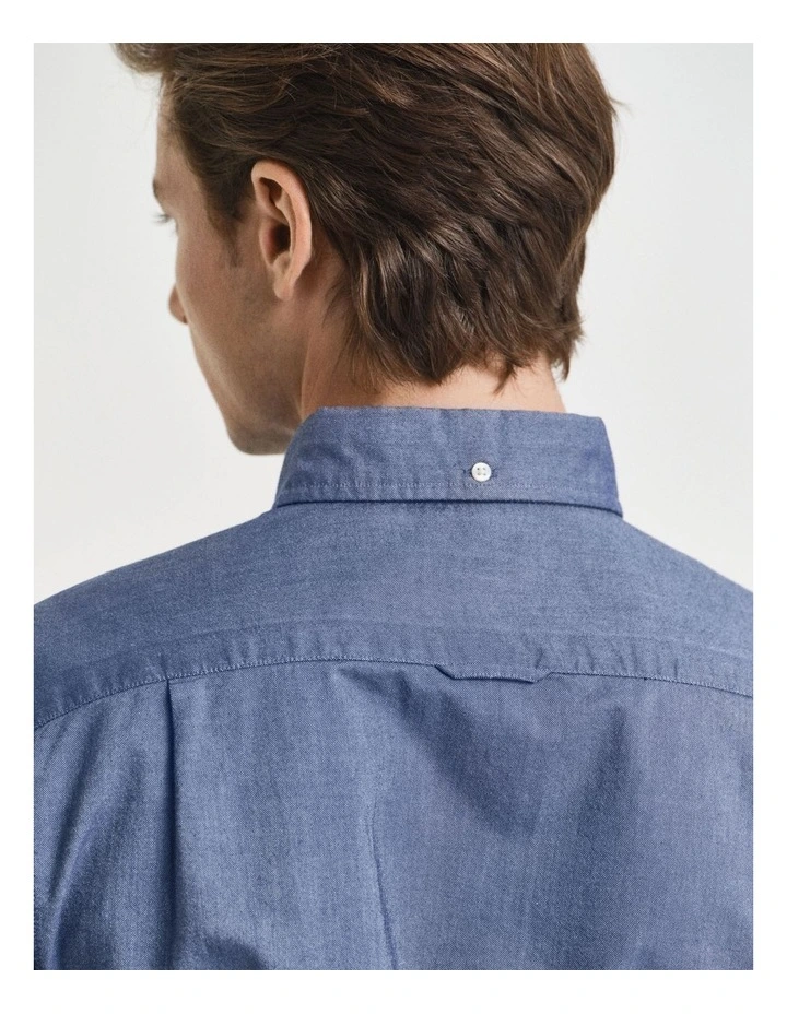 Slim Fit Oxford Shirt in Persian Blue image 3