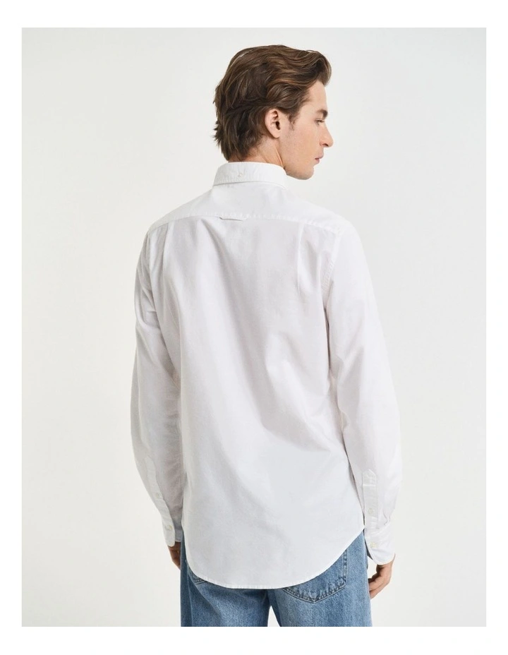 Slim Fit Oxford Shirt in White image 2