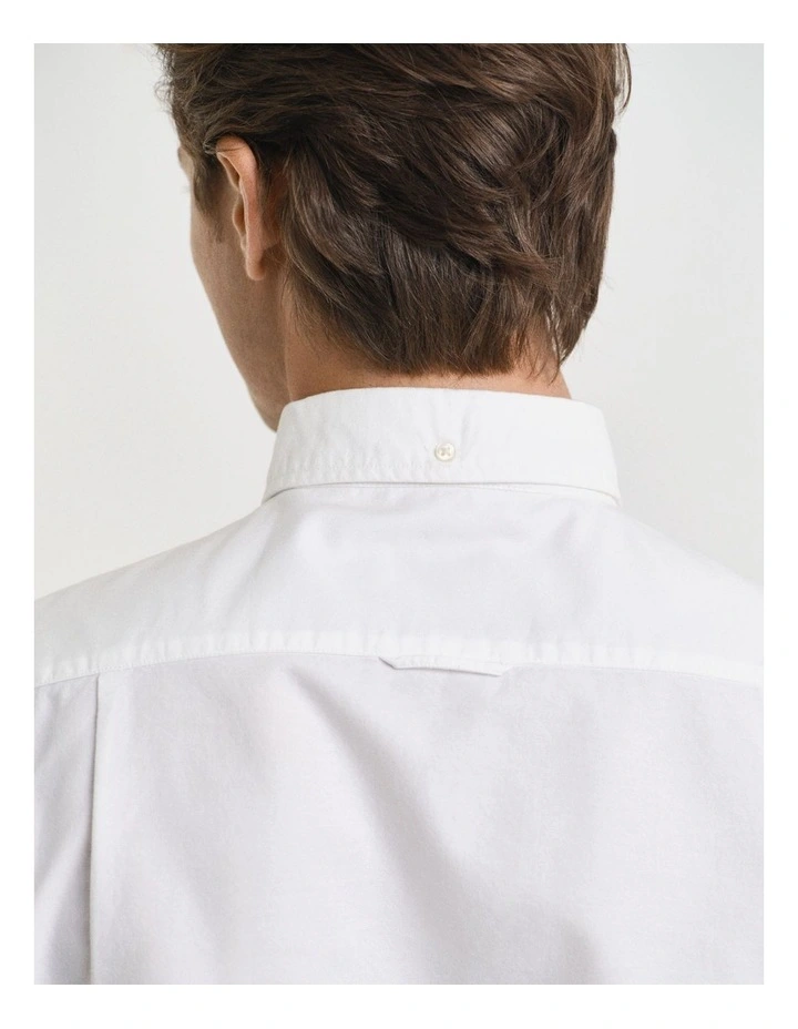 Slim Fit Oxford Shirt in White image 4