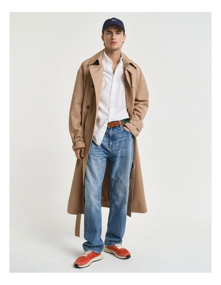 Slim Fit Oxford Shirt in White image 5