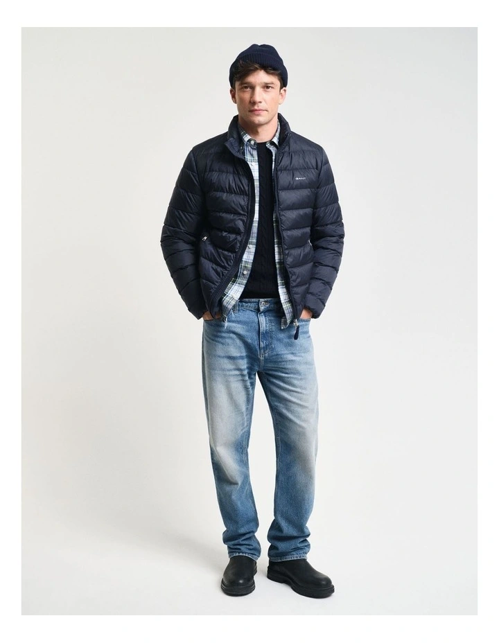 Light Down Jacket in Evening Blue image 2