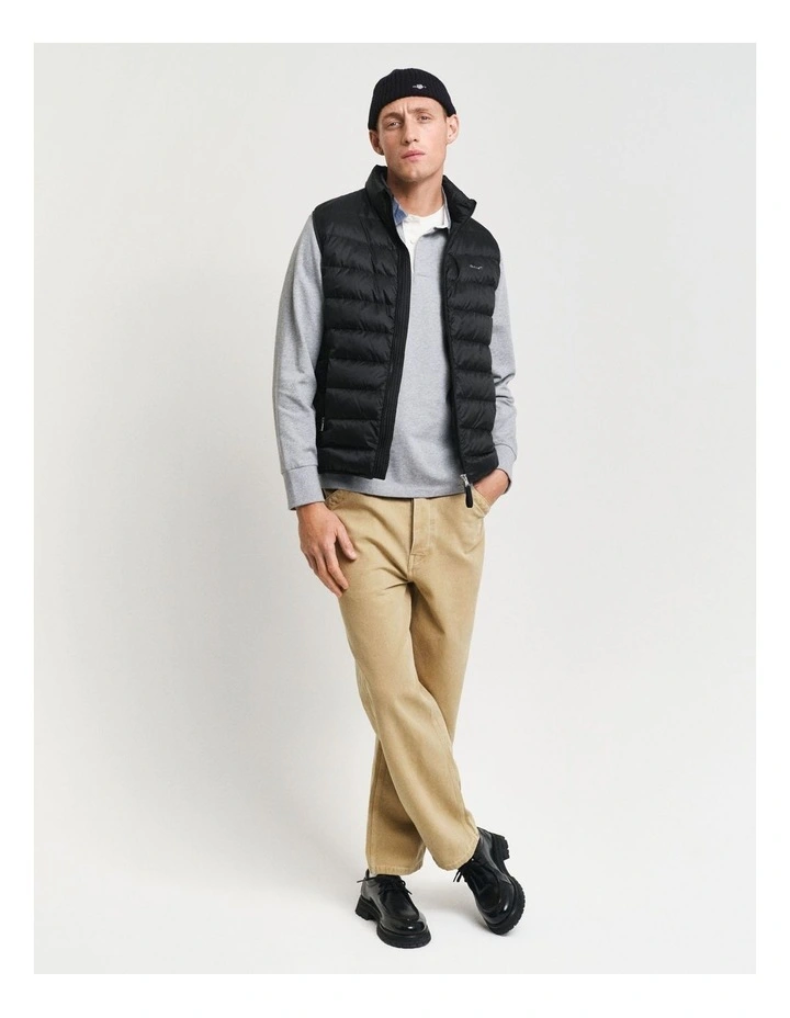 Light Down Vest in Black image 2