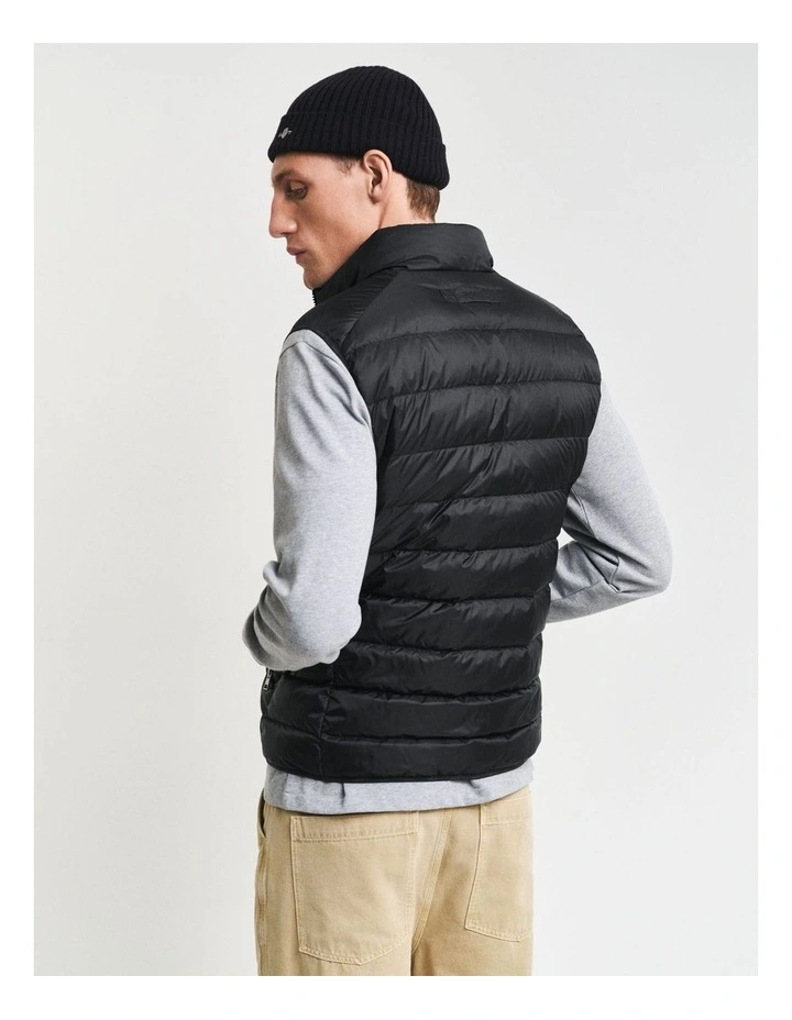 Light Down Vest in Black image 3