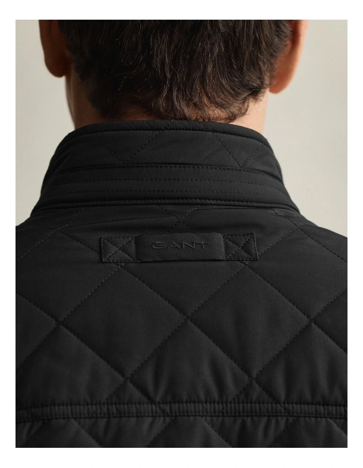 Quilted Windcheater Jacket in Black image 4