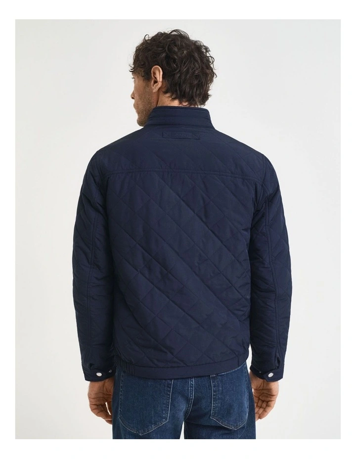 Quilted Windcheater Jacket in Evening Blue image 3