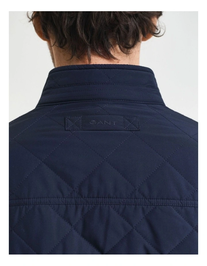 Quilted Windcheater Jacket in Evening Blue image 7